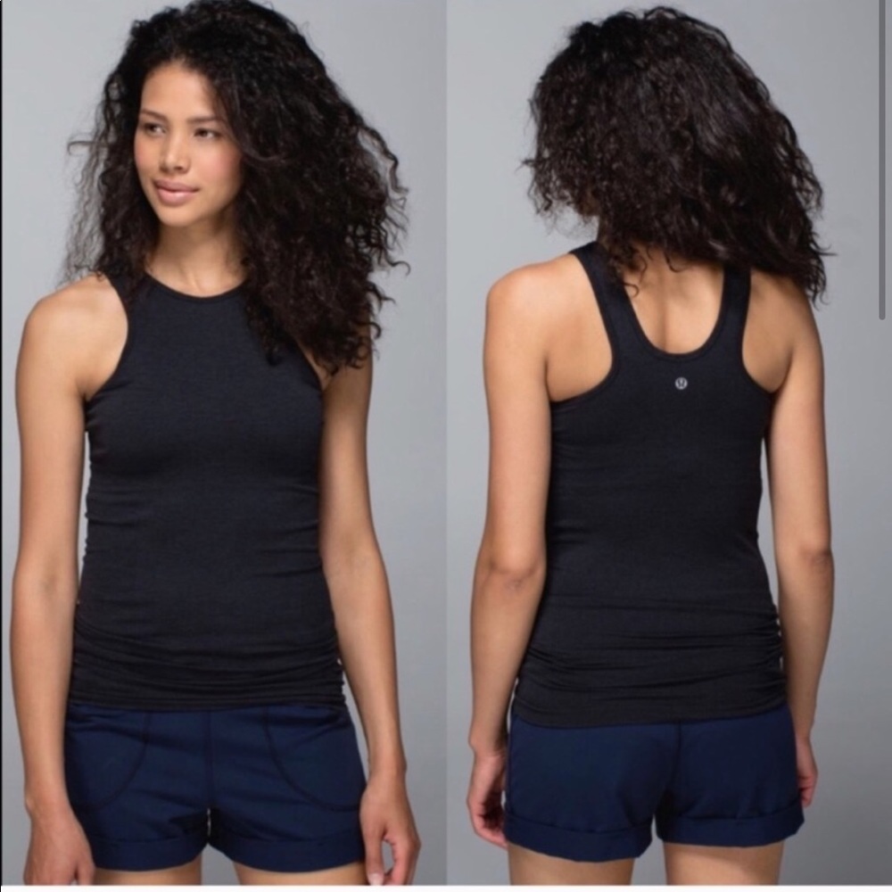 Lululemon seamlessly covered tank top Black Size 6 High Neck